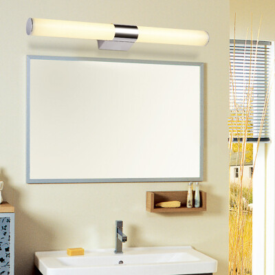 

Gobestart Bathroom Front Mirror Vanity LED Fixture Light Modern Acrylic Toilet Wall Lamp