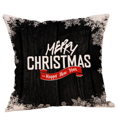

Tailored Christmas Pillow Case Glitter Cotton Linen Sofa Throw Cushion Cover Home Decor