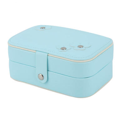 

Greensen 2 Layers PU Leather Travel Mini Jewelry Storage Case Ring Box for Earrings Necklaces Brooches