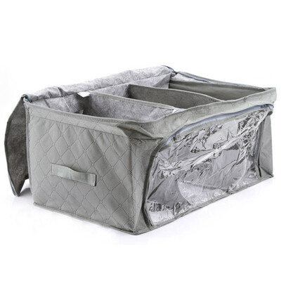 

Foldable Storage Bag Organizers Waterproof Anti-Mold Moisture Proof Clothes Storage with Clear Window Carry Handles