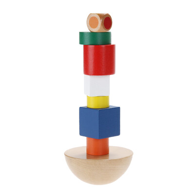 

Wooden Hemisphere Balance Game Building Blocks Kids Developmental Toy Gift