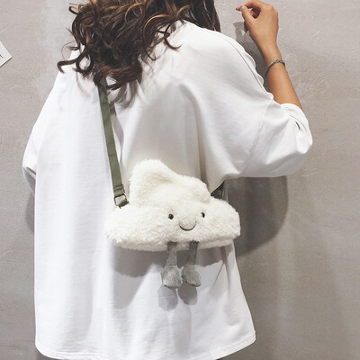 

Plush small bag female 2019 new Korean version of the wild cute cloud mini bag cartoon foreign gas Messenger bag Meng