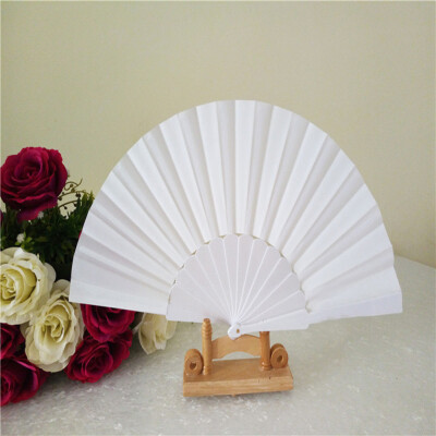 

Siaonvr Pattern Folding Dance Wedding Party Lace Silk Folding Hand Held Solid Color Fan