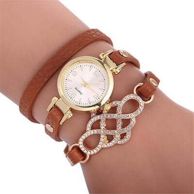 

2018 Simple Leather Souvenir Ladies WristWatch Fashion Casual Diamond Womens Watch Beautiful Temperament Fashionable clock D