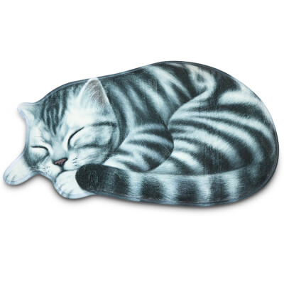 

Sleeping Cat Shaped Mat Bedroom Bathroom Area Rug Non-slip Doormat