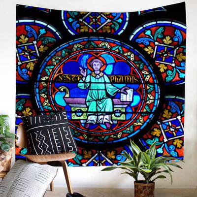 

Gobestart Colorful Print Tapestry Art Room Notre Dame Wall Hanging Tapestry Art Nature