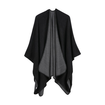 

Roseonmyhand Women Winter Knitted Cashmere Poncho Capes Shawl Cardigans Sweater Coat