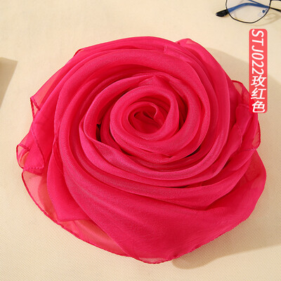 

Summer sunscreen solid color silk scarf sunscreen beach towel Korean version of ice silk clear scarf shawl wholesale