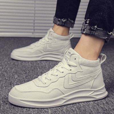 

Autumn high-top canvas shoes male Korean version of the trend of mens casual wild shoes shoes net red shoes shoes tide shoes