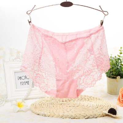 

Sexy Women Panties Lace Transparent Underwear Soft Briefs Unerpants Ultra-Thin Breathable