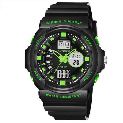 

SYNOKE Mens Digital Watch Stylish Waterproof Sports Watch With EL Backlight