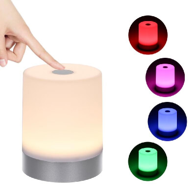 

Portable Night Light USB Rechargeable Dimmable Warm White & Color Changing RGB Touching Control Bedside Table Desk Lamps for Bedro