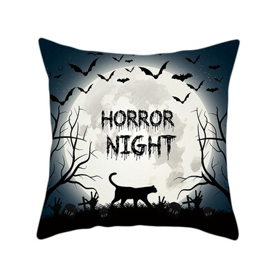 

Cartoon Skull Halloween Cushion Cover Nightmare Before Christmas Decor Throw Pillows Car Sofa Home Decorative Pillow Case