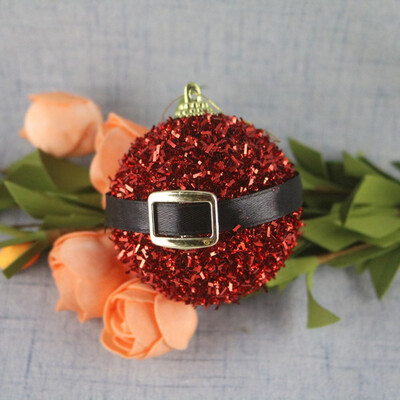 

3Pcs Christmas Glitter Baubles Balls Christmas Tree Hanging Decor Pendant Balls For Holiday Party Decorations