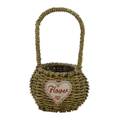 

Round Waterproof Weave Rattan Wicker Storage Basket Garden Flowerpot Holder