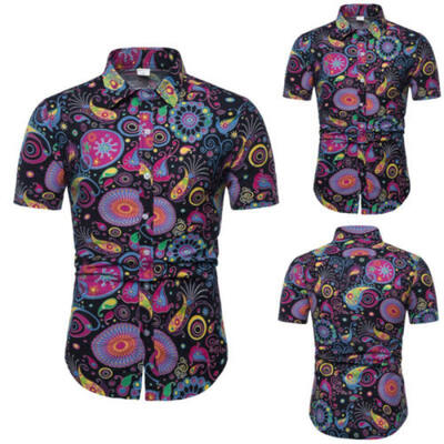 

Fashion Mens Summer Casual Dress Slim Fit Shirt Short Sleeve Shirts Tops Tee