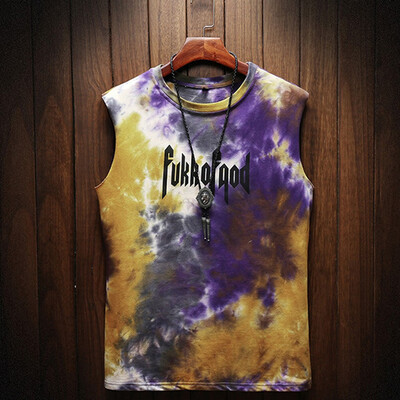 

Toponeto Mens Summer New Style Fashion Letter Print Vest Leisure Fashion Comfortable Top
