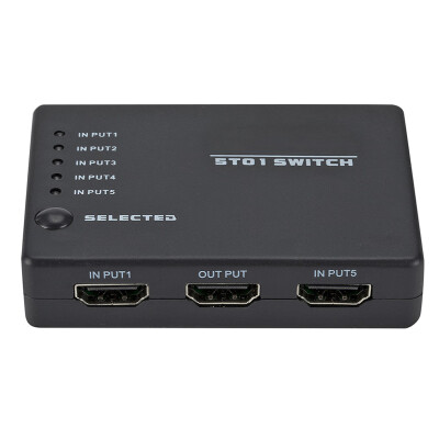 

Video Selector HD 5 Input 1 Output Switch Box Video Signal Switcher 1080P Resolution Supported