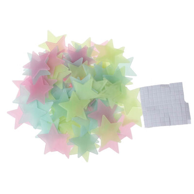 

〖Follure〗100PC Colorful Home Wall Dreamy Noctilucent Stars Sticker Home Decal