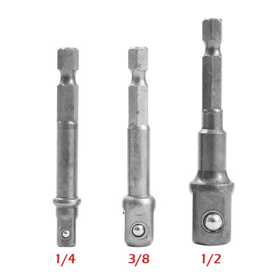 

3pcs set 14 "38" 12 "Hex Power Drill Driver Socket Wrench Cable Extension Adapter Bar Bit