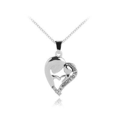 

Stainless Steel Love Heart Pendant Chain Necklace Mothers Day Gift from Daughter Son