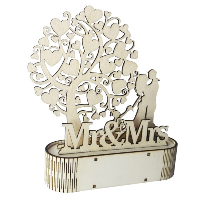 

LED Wedding Sign Chocolate Tree Drawer Cabinet Display Stand Wooden DIY Jewelry Party Decoration Festival Ornament Gifts
