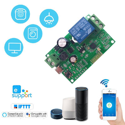 

eWeLink DC5V 12V 24V 32V Wifi Switch Wireless Relay Module Smart Home Automation Modules Phone APP Remote Control Timer Switch Com