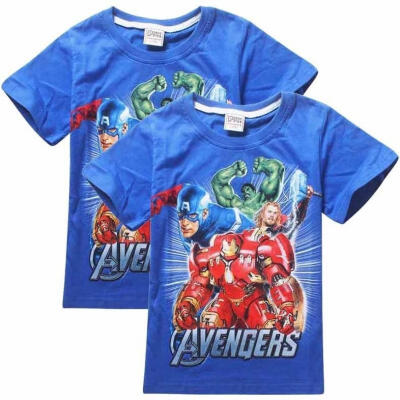 

2015 Marvel&39s The Avengers Kids Boys Girls Short Sleeve Tops T-Shirt Clothes 2-7