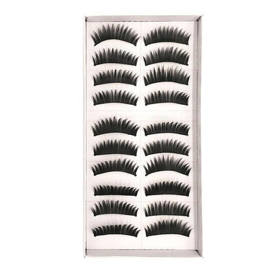 

10 Pairs Natural False Eyelashes Dense Fake Lashes Makeup Long Eyelashes