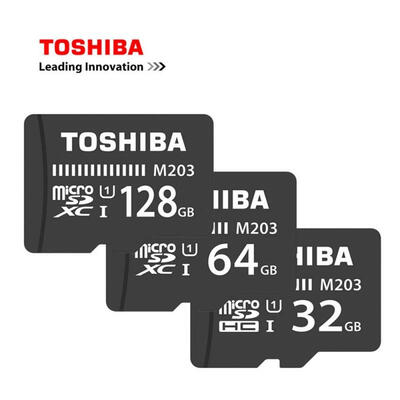 

TOSHIBA TF Card M203 MicroSDHC 32GB MicroSDXC 64GB 128GB U1 Class10 UHS-1 Memory Card 100MB 16G Trans Flash For Driving Recorder
