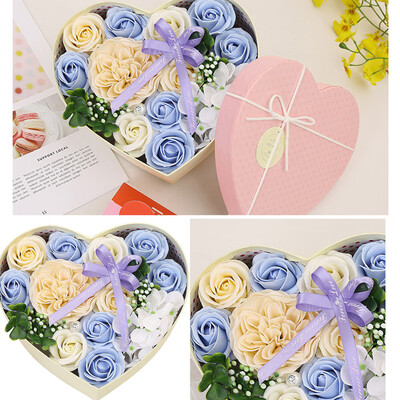 

Gobestart Mothers Day DIY Soap Flower Gift Rose Box Bouquet Wedding Home Festival Gift