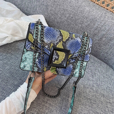 

Gobestart Womens Bag Snake Print Shoulder Bag Vintage Crossbody Womens Shoulder Bag