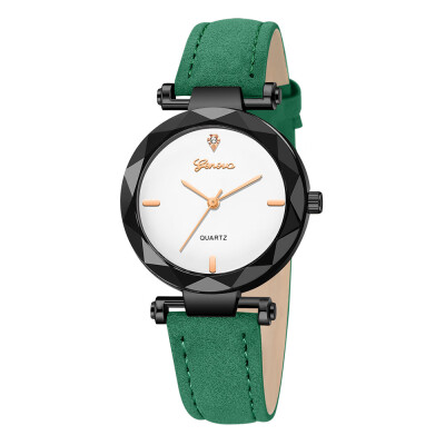 

Geneva Women Watches Scale Irregular Dial Ladies Quartz Wristwatch High Quality Leather Strap Casual Clock Gift Montre Femme