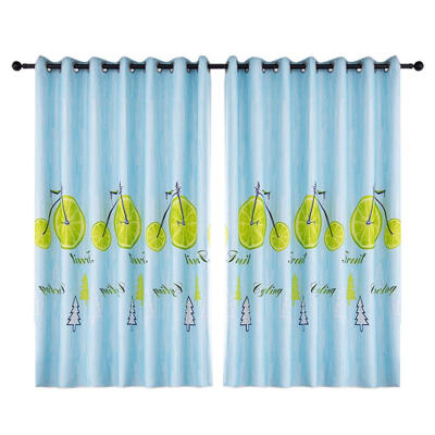 

Fruit Bike Print Polyester Curtains Bedroom Blackout Window Blinds Drapes