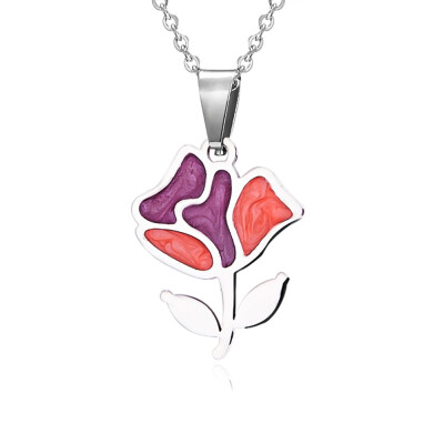 

New Colorful Stainless Steel Animal Enamel Necklace Pendant Women Charm Jewelry Gift