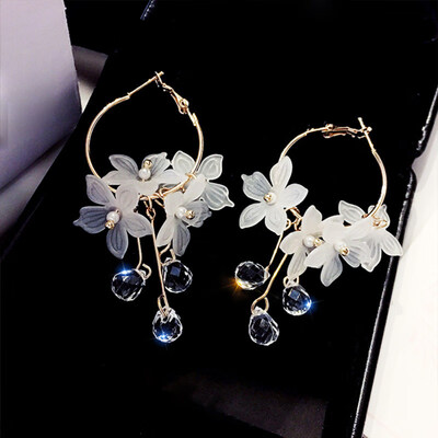 

Elegant Women Acrylic Flower Dangle Leaverback Earrings Party Jewelry Gifts