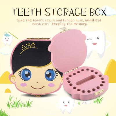 

Cute Boy&Girl Appearance Milk Teeth Case Wooden Tooth Storage Box Organizer for Kids Baby Teeth Box Milk Teeth Storage Box