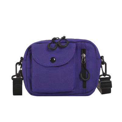 

Women Messenger Bag Canvas Shoulder Bags Fashion Zipper Solid Color Students School Bags Female Handbags T10