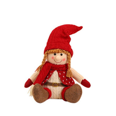 

Christmas Decoration Doll Retractable Boy&Girl Dolls Table Ornament for Home Christmas Decoration Gift Style 6