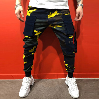 

Gobestart Mens New Fashion Casual Outdoor Pocket Beach Camouflage Trousers Long Pants