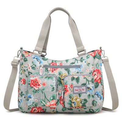 

High-capacity large waterproof nylon bag printing Joker canvas bag womens shoulder Messenger bag fashion