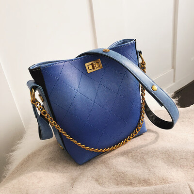 

Qiao Bani 2019 new South Korea ins fashion street shoot chain hippie bucket bag trend single shoulder diagonal handbag
