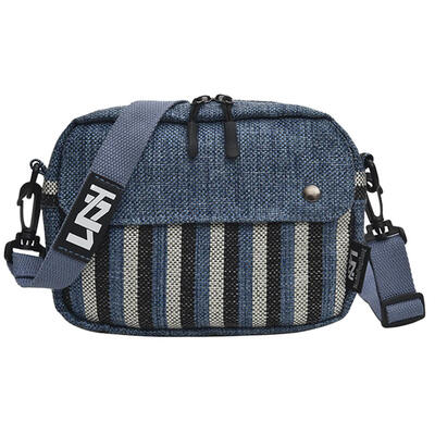 

Korean Striped Shoulder Messenger Handbags Women Canvas Small Crossbody Bag