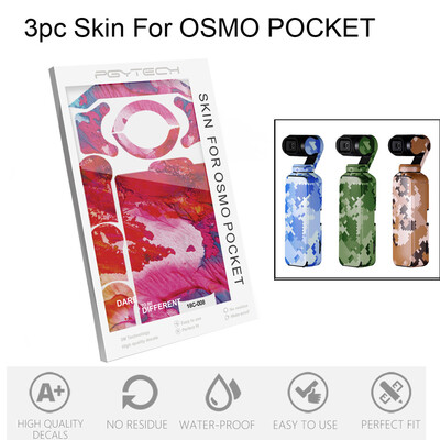 

Tailored PGYTECH 3PC Cool Waterproof PVC Stickers Body Decals For DJI OSMO POCKET