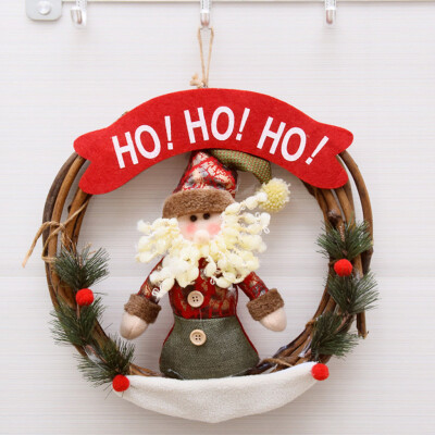 

Toponeto Christmas Decoration Wooden Ornaments Wreath Gift Window Table Simple Decoratio