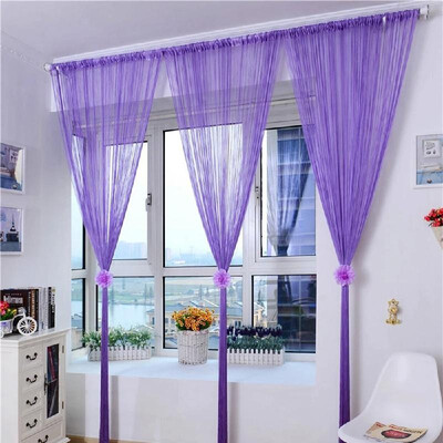 

Door String Curtain Shiny Tassel Flash Silver Line String Curtain 100x200cm Wedding Coffee House Restaurant Decoration