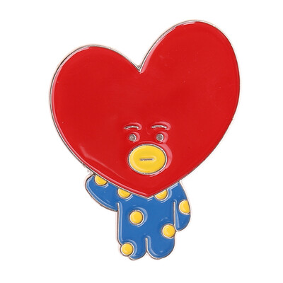 

Kpop BTS Titanium Steel Badge Brooch Cute Cartoon Brooch Bag Pendant Boys Girls Accessories Hot Gift for Fans