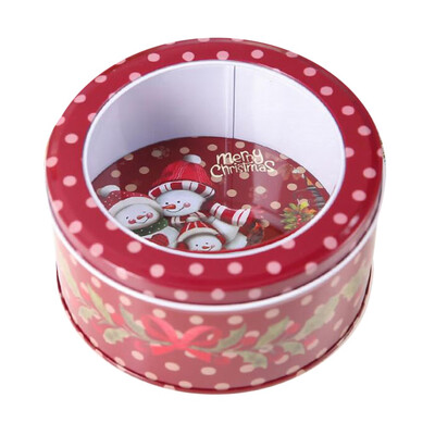 

Tailored Children Christmas Gifts Iron Storage Jar Tin Box Candy Box Bucket Home Decor