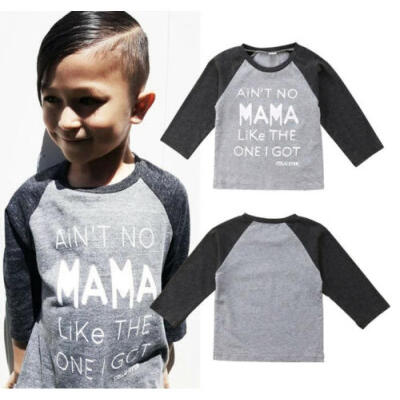 

Fashion Toddler Baby Kids Boys Casual Long Sleeve Tops T-shirt Tees Clothes 1-6T