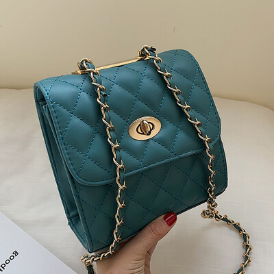 

2019 popular bag French minority rhomboid chain bag single shoulder slant bag 100 womens bag